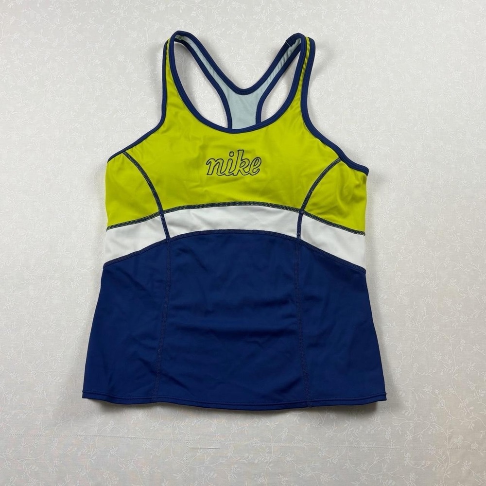 Y2K Nike Swim Colorblock Tankini Top/ Size 6, Best for S